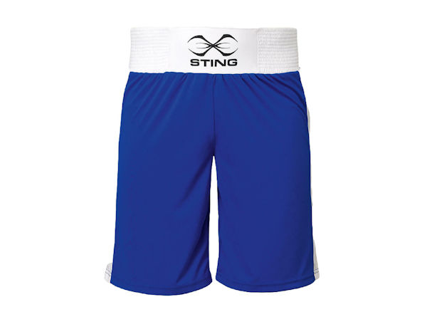 Sting Mettle Elite Competition Boxing Shorts - Blue White